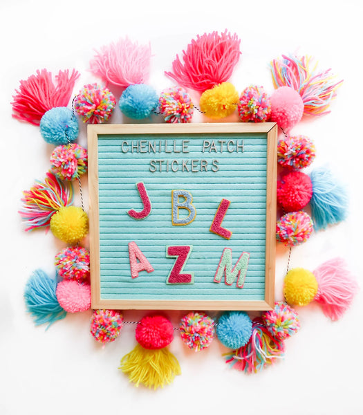 Chenille Colorful Alphabet Letter Stickers