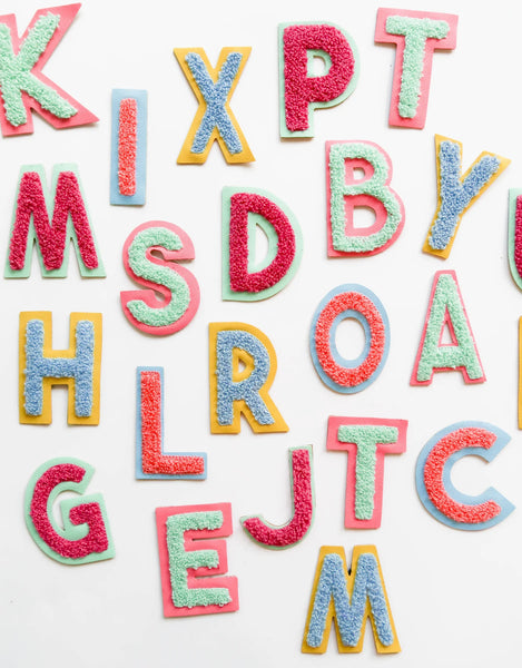 Chenille Colorful Alphabet Letter Stickers