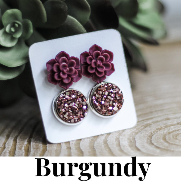 Succulent Earring Duo