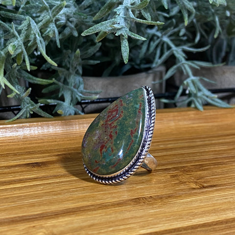 Bloodstone Ring ~ Size 8.5