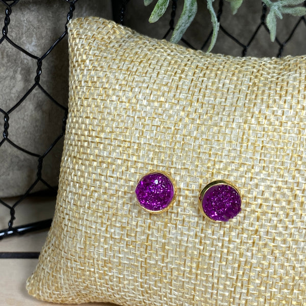 Bright Lights ~ Gold Stud Earrings