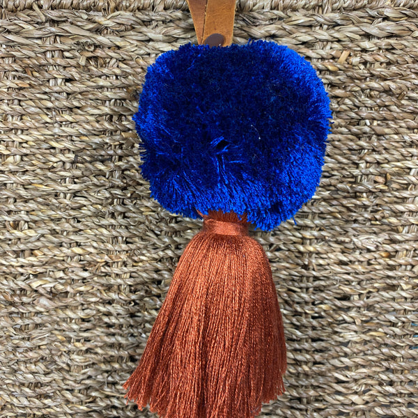 Medium Round Poms with Leather Strap