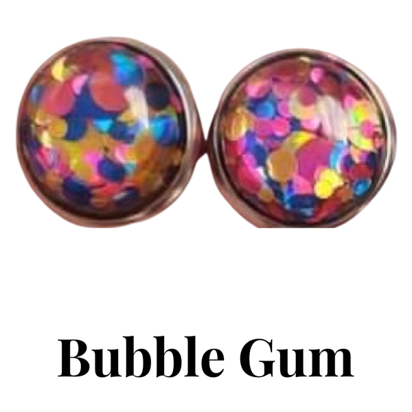 Partytime Confetti Resin Stud Earrings