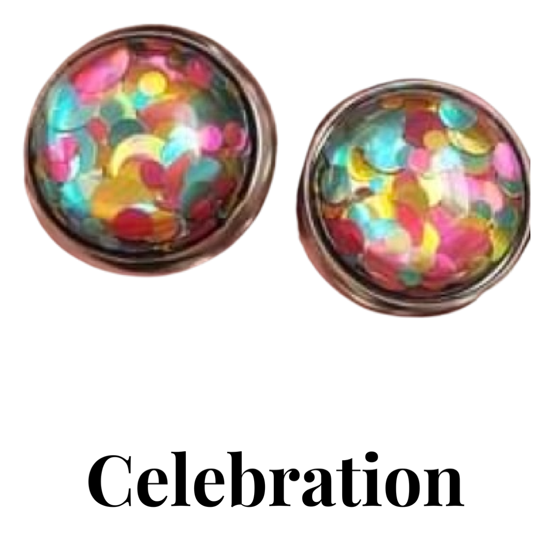 Partytime Confetti Resin Stud Earrings