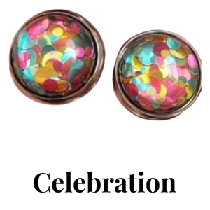 Partytime Confetti Resin Stud Earrings