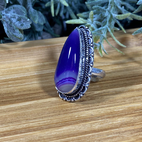 Botswana Agate Ring ~ Size 8