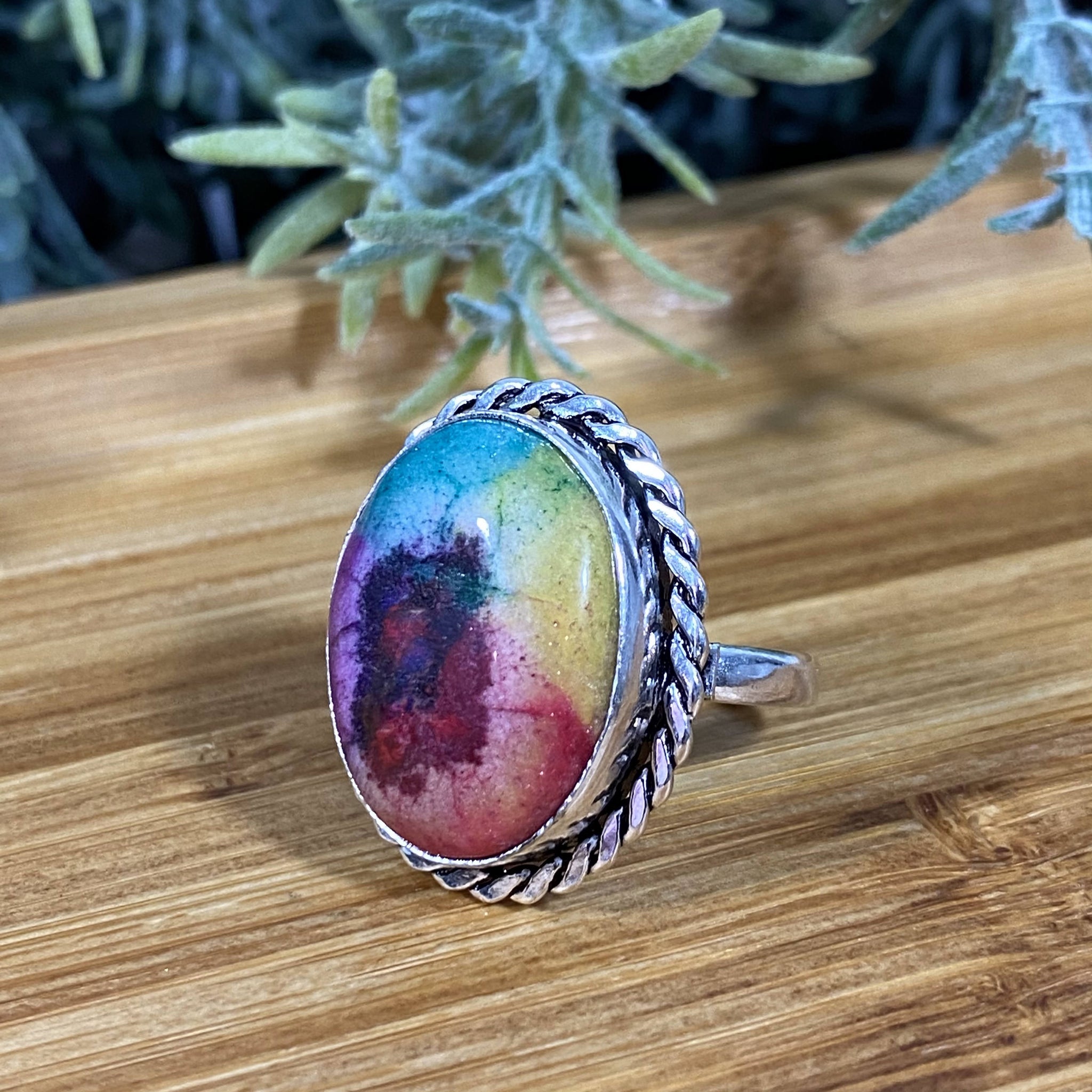 Solar Quartz Rainbow Ring ~ Size 7