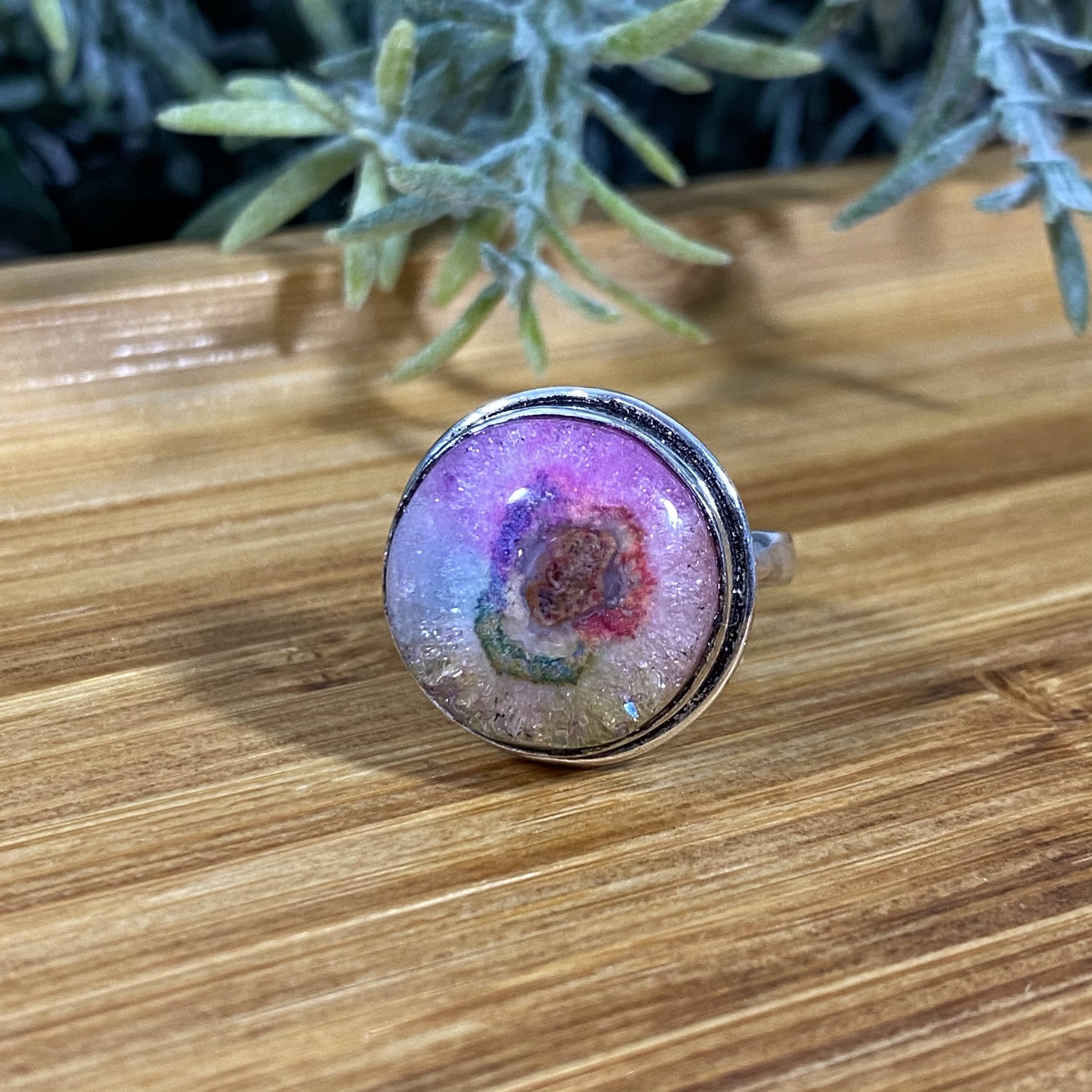 Solar Quartz Rainbow Ring ~ Size 7