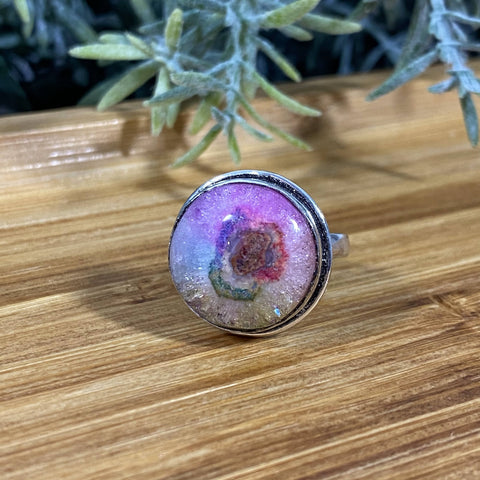 Solar Quartz Rainbow Ring ~ Size 7