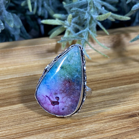 Solar Quartz Rainbow Ring ~ Size 7