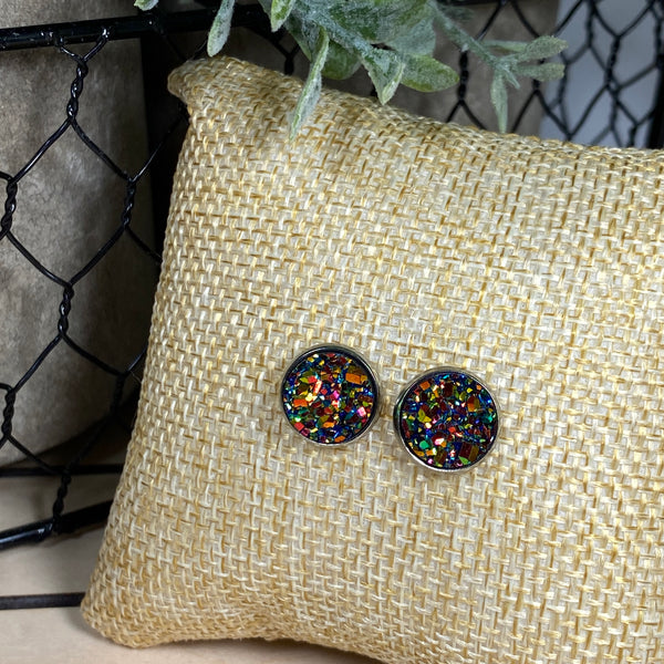 Bright Lights ~ Silver Stud Earrings