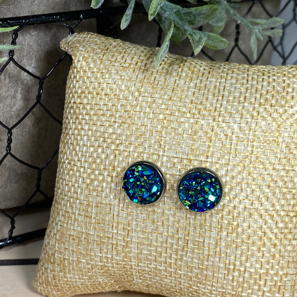 Bright Lights ~ Silver Stud Earrings