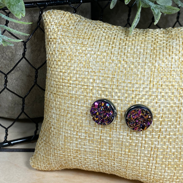Bright Lights ~ Silver Stud Earrings