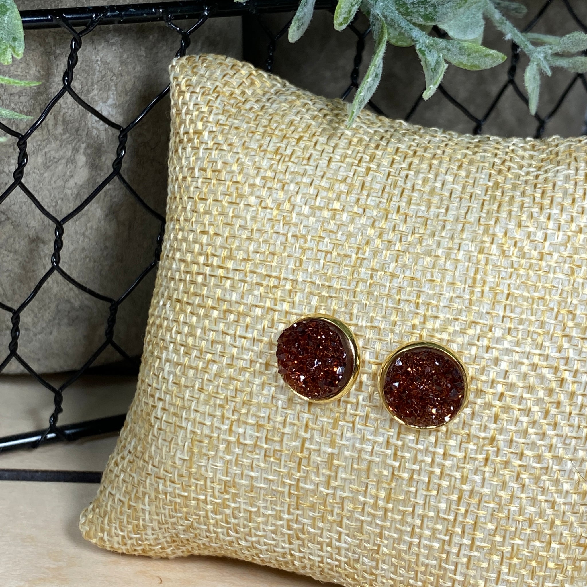 Bright Lights ~ Gold Stud Earrings