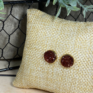 Bright Lights ~ Gold Stud Earrings