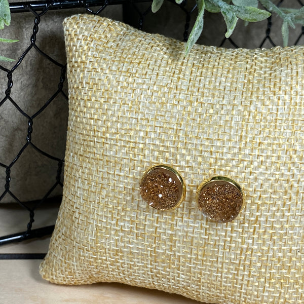 Bright Lights ~ Gold Stud Earrings